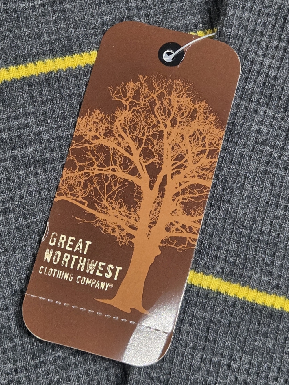 NWT Great Northwest Clothing Co Men's XXL Waffle Thermal Long Sleeve Shirt Grey - Picture 6 of 9